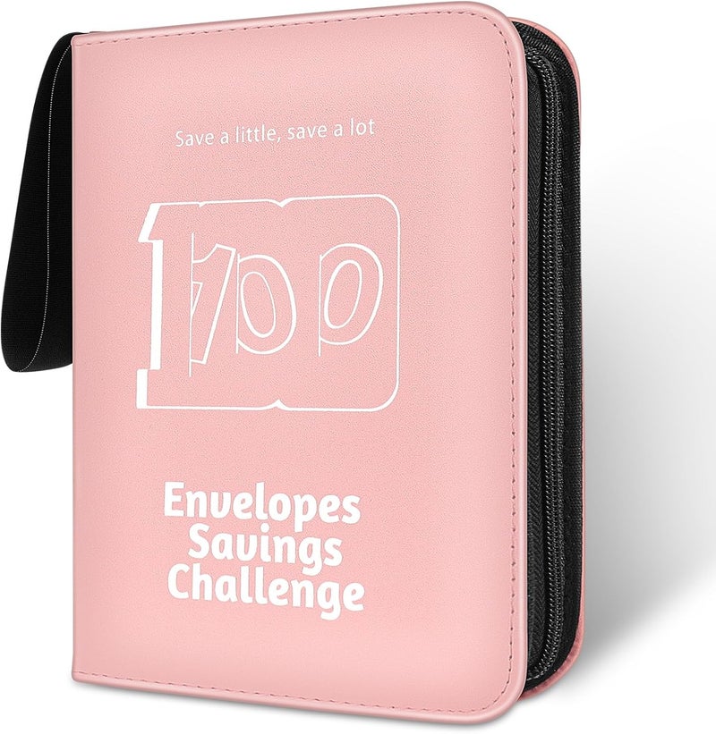 RONMONG 100 Envelope Challenge Binder, 2025 Upgrade 100 Envelopes Money Saving Challenge, Savings Challenges Book with Challenge Tracker to Save $5,050 - Image 1